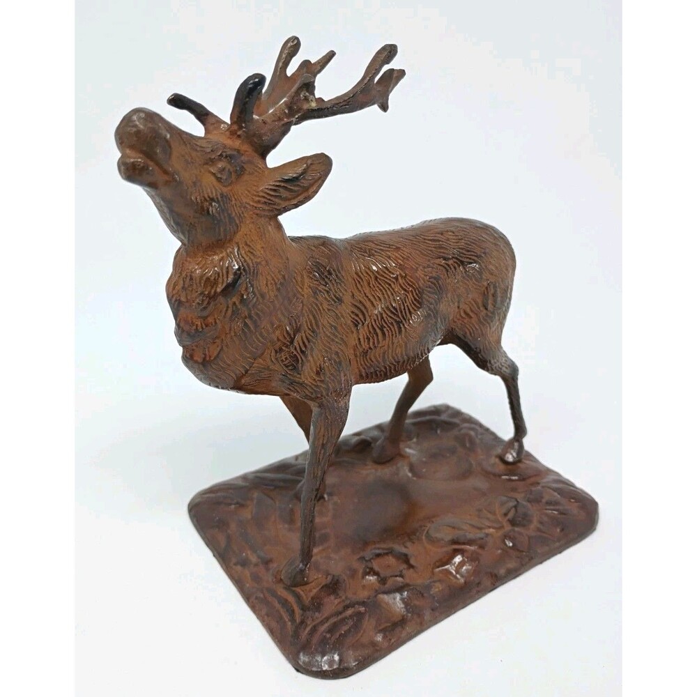 Department 56 Elk Deer Caribou Buck Stag Lodge Metal Sculpture Decor